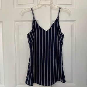 Navy White Stripped Tank Top